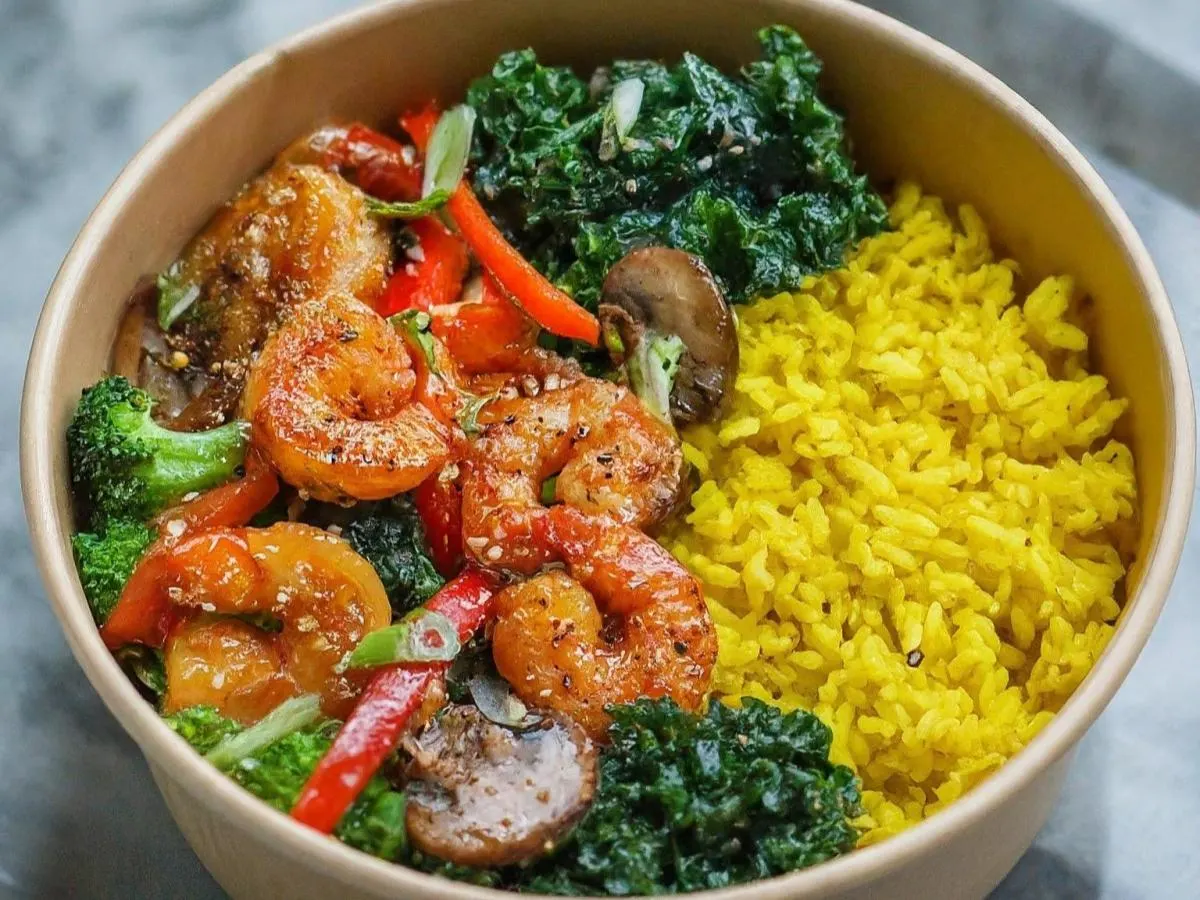 Buddha Bowl with Sweet Chili Shrimp Buddha Bowl with Sweet Chili Shrimp