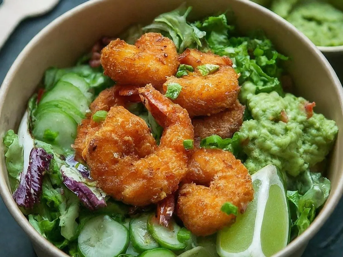 The Green Salad with Sweet Chili Shrimp The Green Salad with Sweet Chili Shrimp