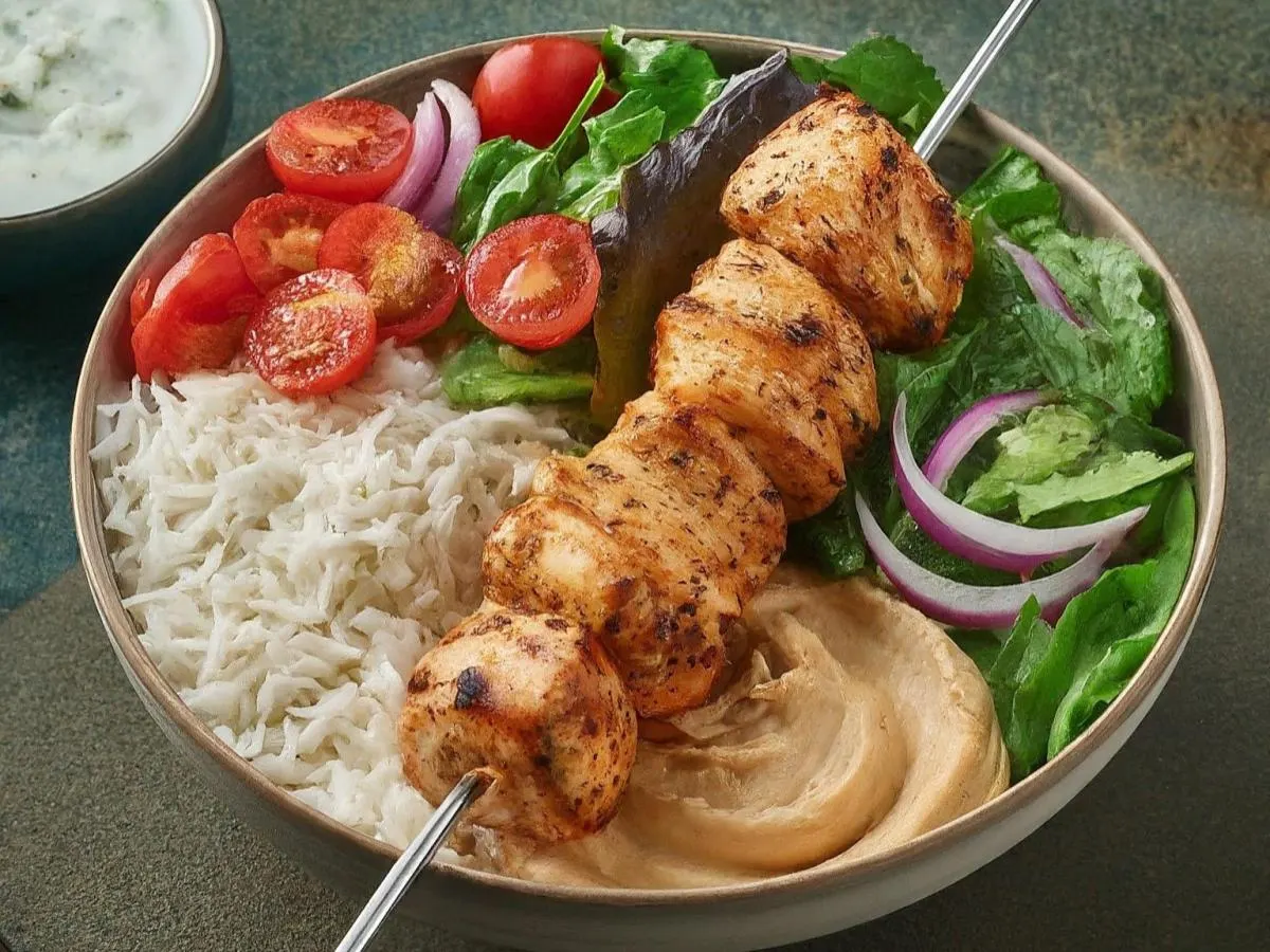 Chicken Souvlaki Bowl Chicken Souvlaki Bowl