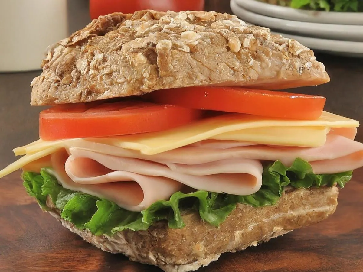 Ham and American Cheese on Multi-Grain Bread Ham and American Cheese on Multi-Grain Bread