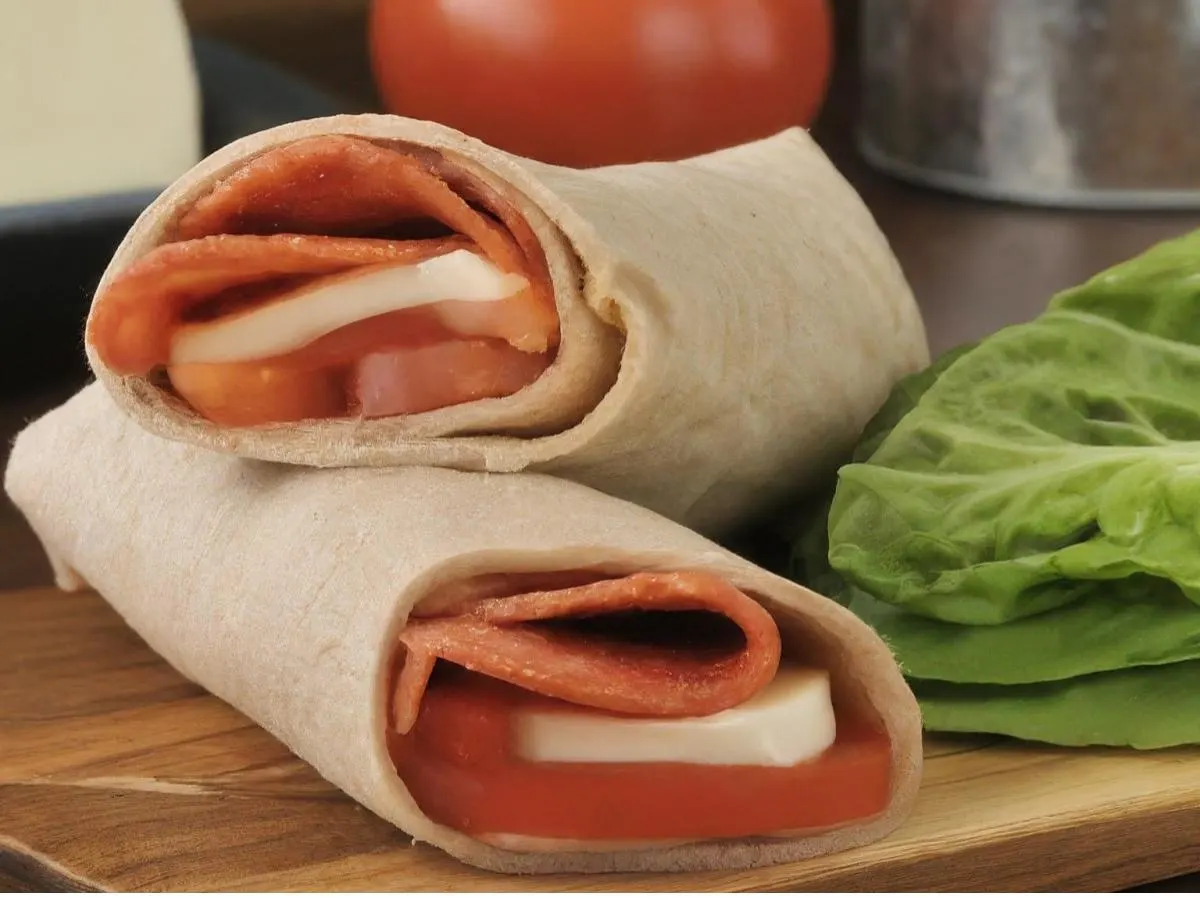 Gluten Free Pepperoni and Mozzarella Wrap Gluten Free Pepperoni and Mozzarella Wrap