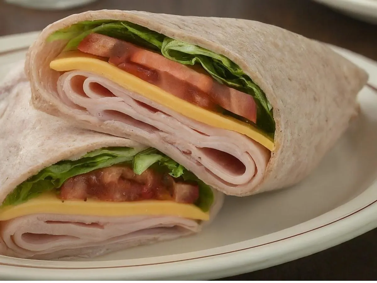 Gluten Free Ham and American Cheese Wrap Gluten Free Ham and American Cheese Wrap