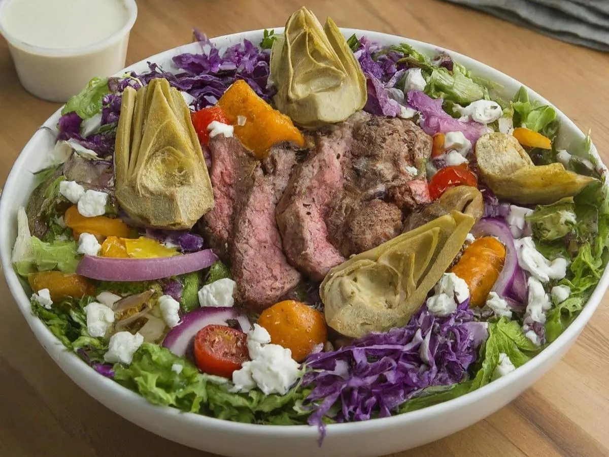 Steak Artichoke Salad Bowl