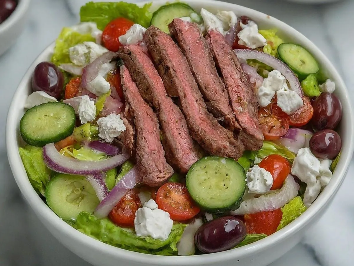 Steak Greek Salad Bowl