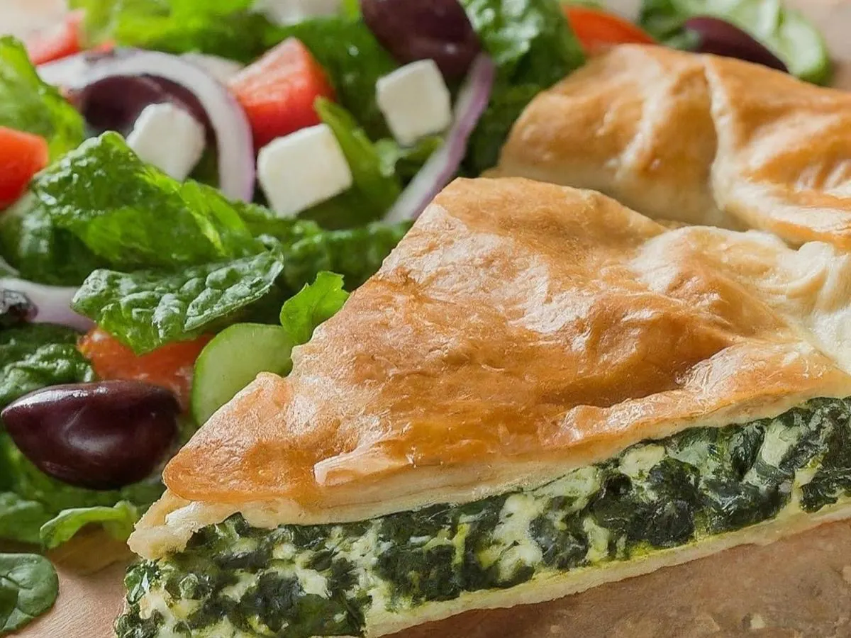 Spinach Pie with Greek Salad