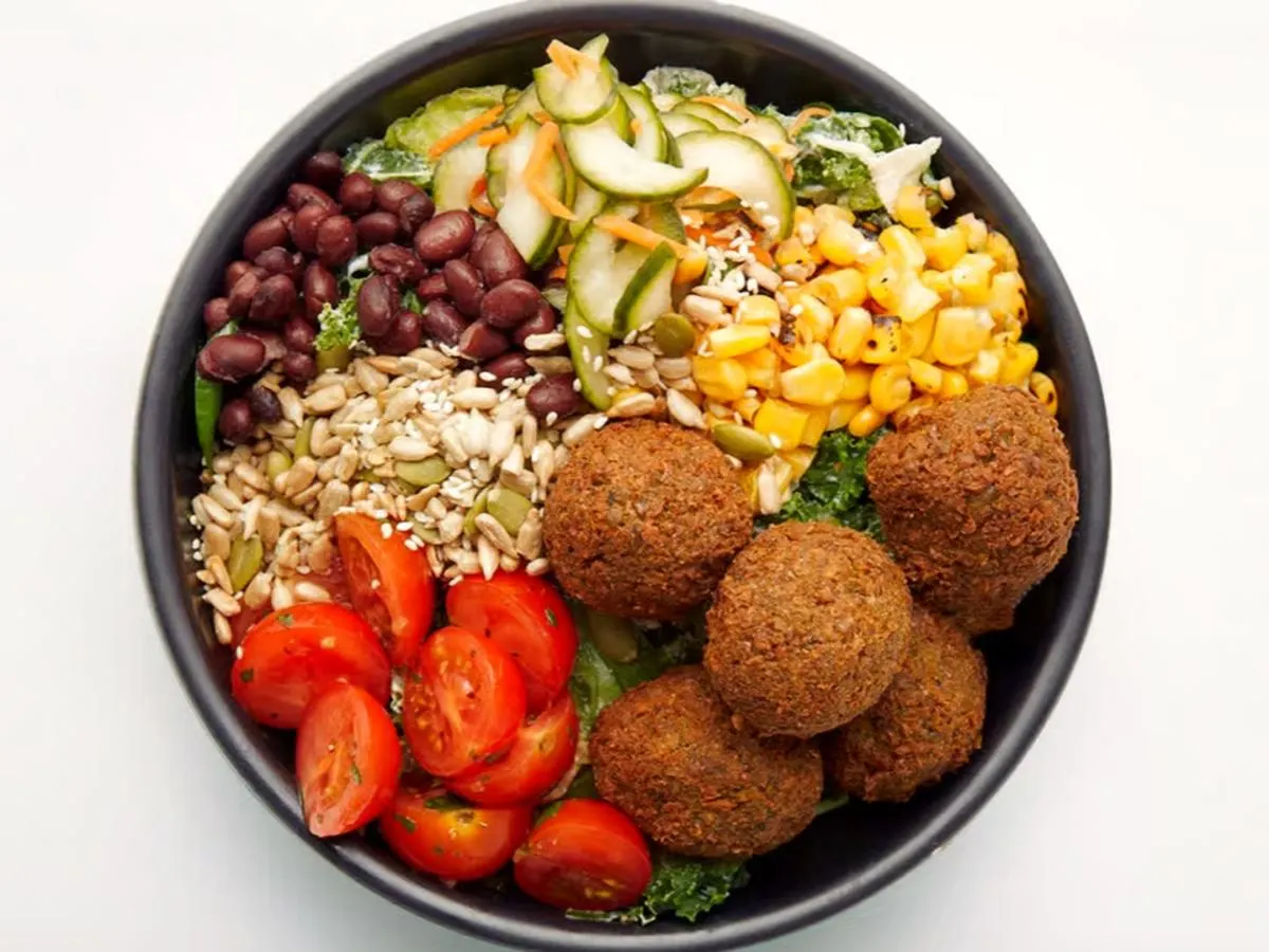 Edamame Falafel Salad Edamame Falafel Salad
