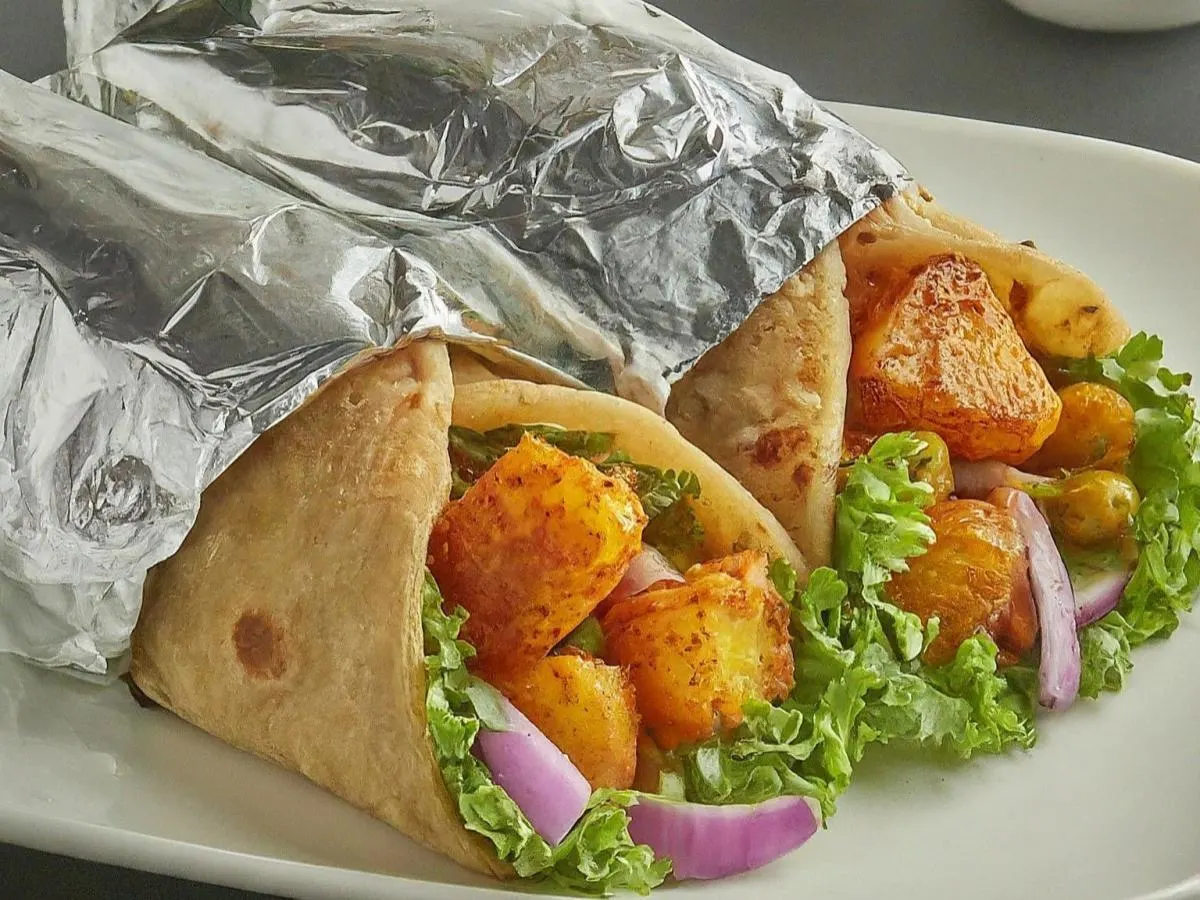 Achaari Aaloo Roll Boxed Lunch Achaari Aaloo Roll Boxed Lunch