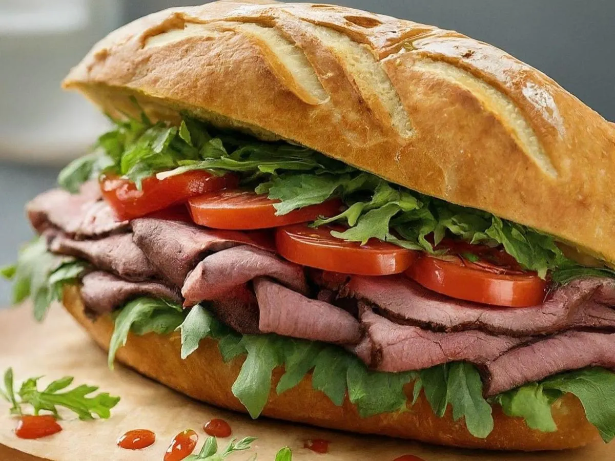 Individual Dairy-Free Roast Beef Sandwich (No Cheese, No Mayo)