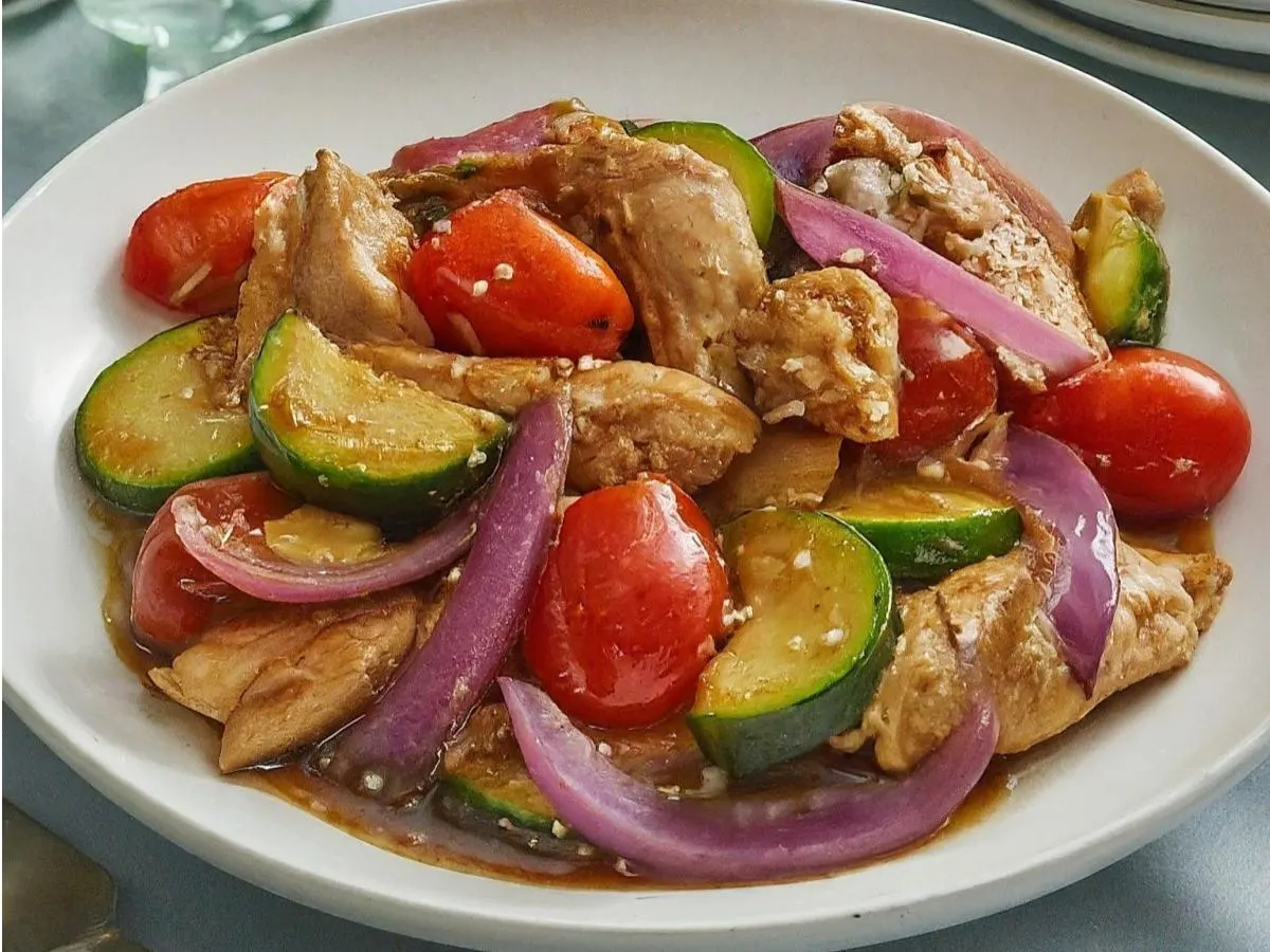 Light Carb Chicken Saltado With Stir Fry Vegetables Light Carb Chicken Saltado With Stir Fry Vegetables
