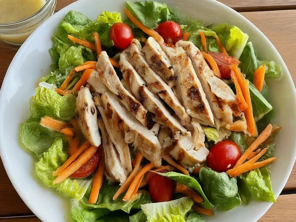 Chicken Salad (NO Garlic & Onions / Allium), Oil & Vinegar Dressing