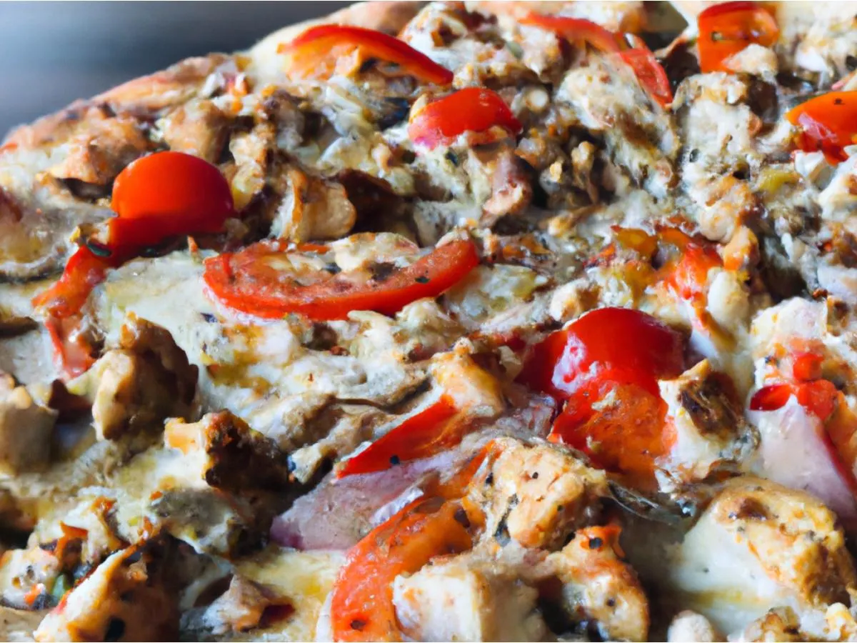 Small Chicken and Garlic Gourmet Pizza