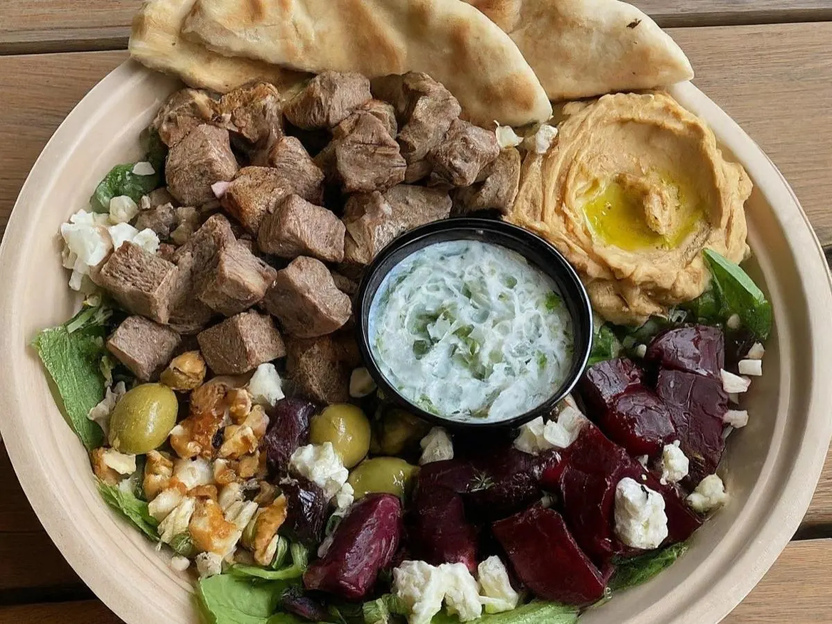 Mediterranean Steak Meal (Tzatziki on the side) Mediterranean Steak Meal (Tzatziki on the side)