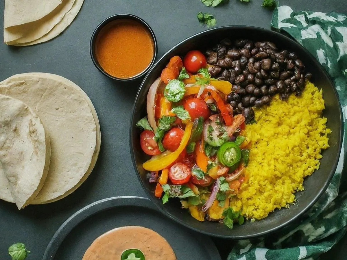 Vegan Fajitas Chipotle Rice Bowl - No Cheese