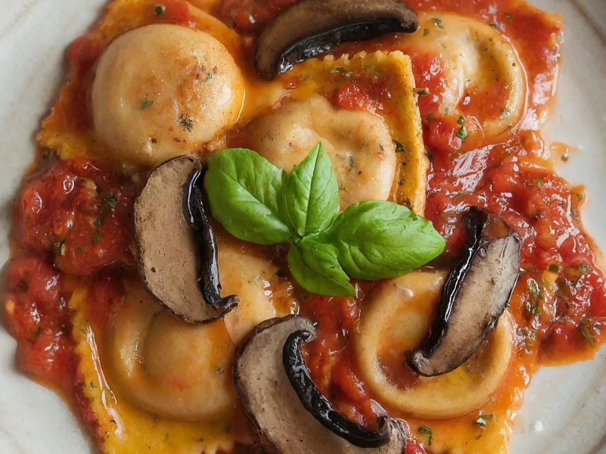 Vegan Portobello Mushroom Ravioli