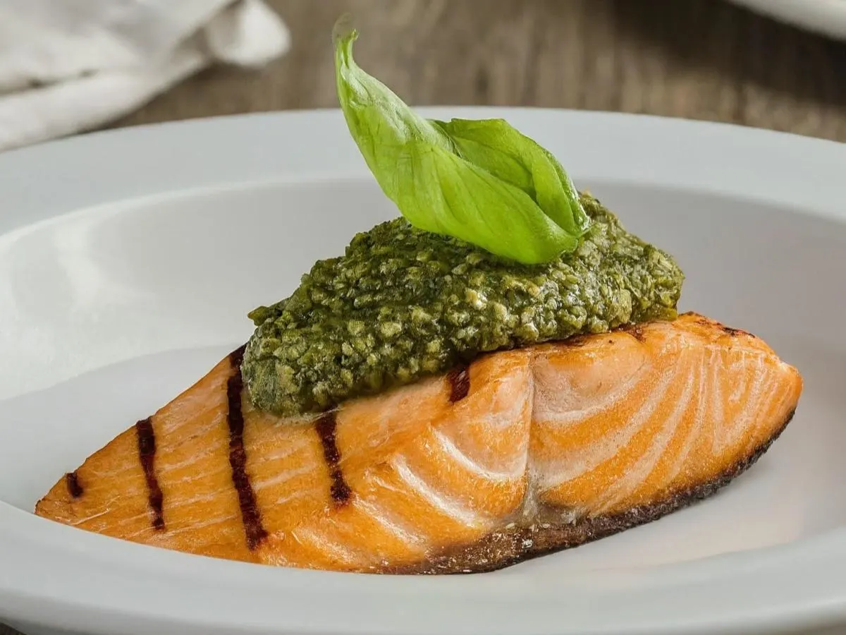Grilled Pesto Salmon