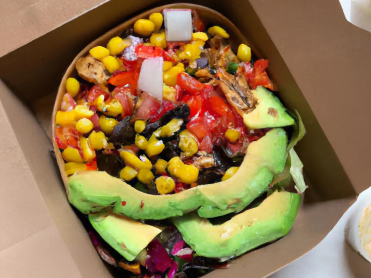 Vegan Tostada Salad Box (No Cheese, No Tofu)