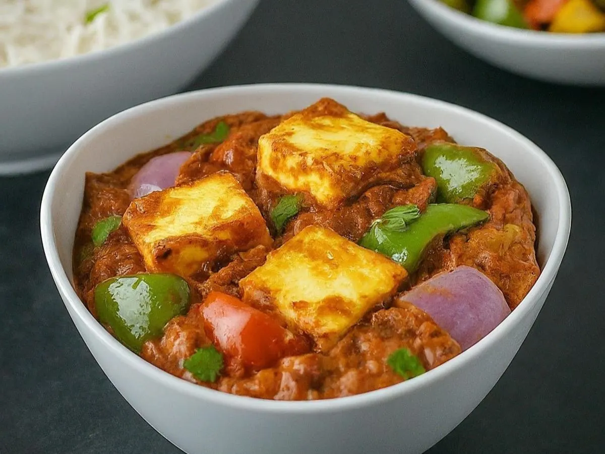 Paneer Kadahi With Basmati Rice and Mixed Vegetables Paneer Kadahi With Basmati Rice and Mixed Vegetables