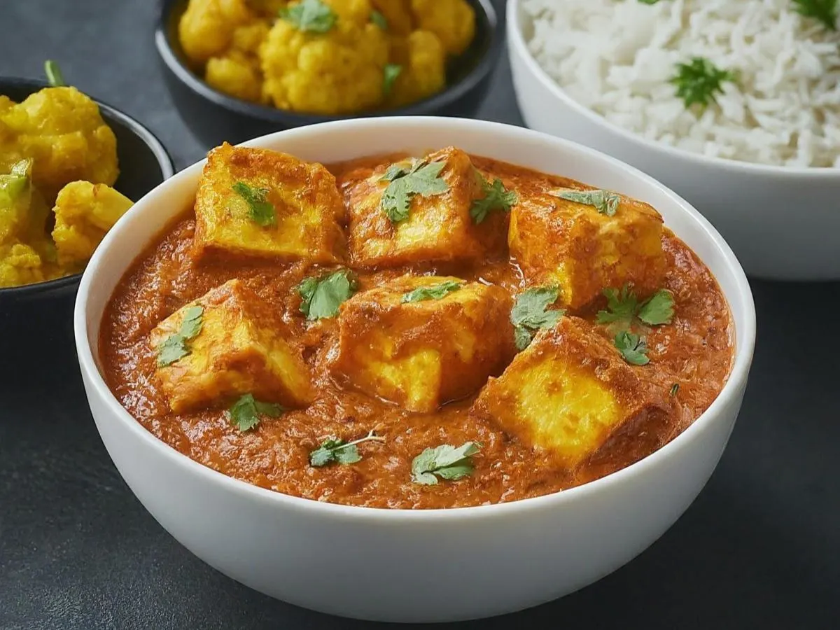 Shahi Paneer With Basmati Rice and Gobi Aloo Shahi Paneer With Basmati Rice and Gobi Aloo