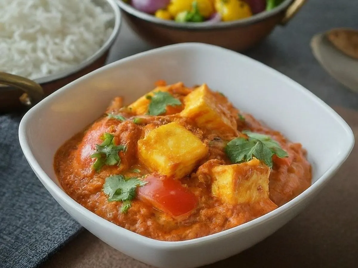 Shahi Paneer With Basmati Rice and Mixed Vegetables Shahi Paneer With Basmati Rice and Mixed Vegetables