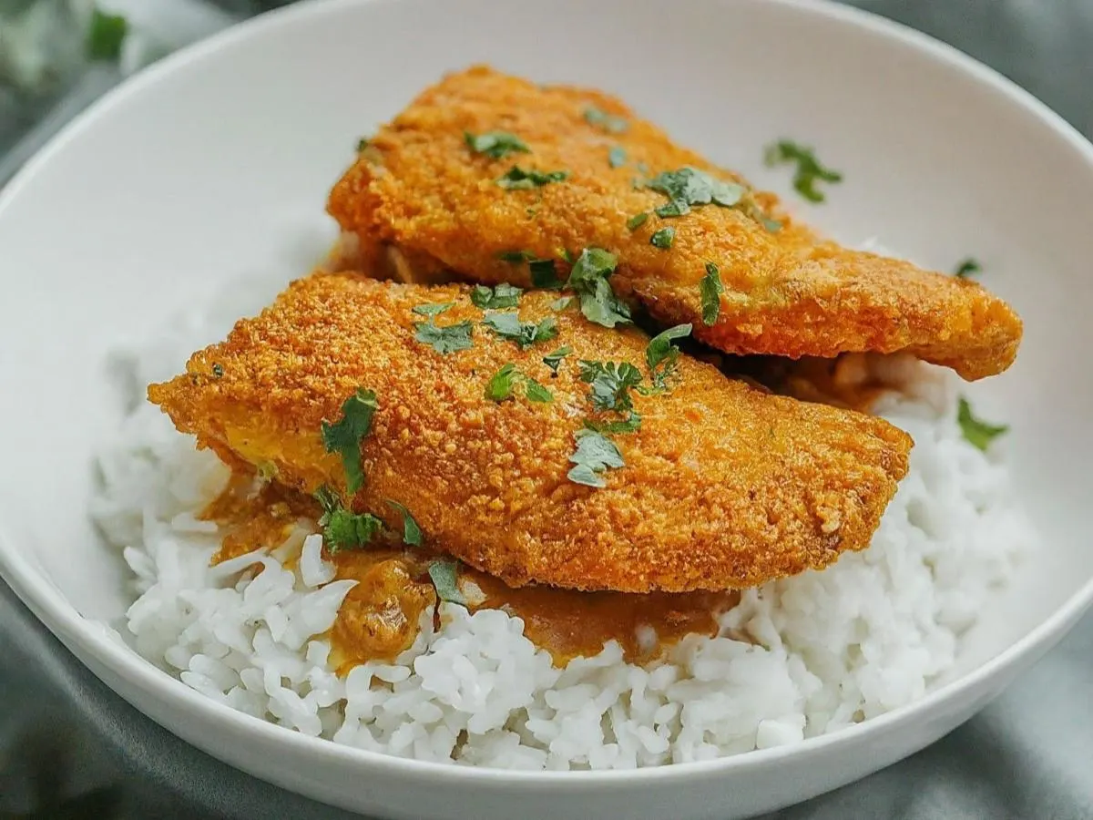 Curry Fish Cutlet Rice Curry Fish Cutlet Rice