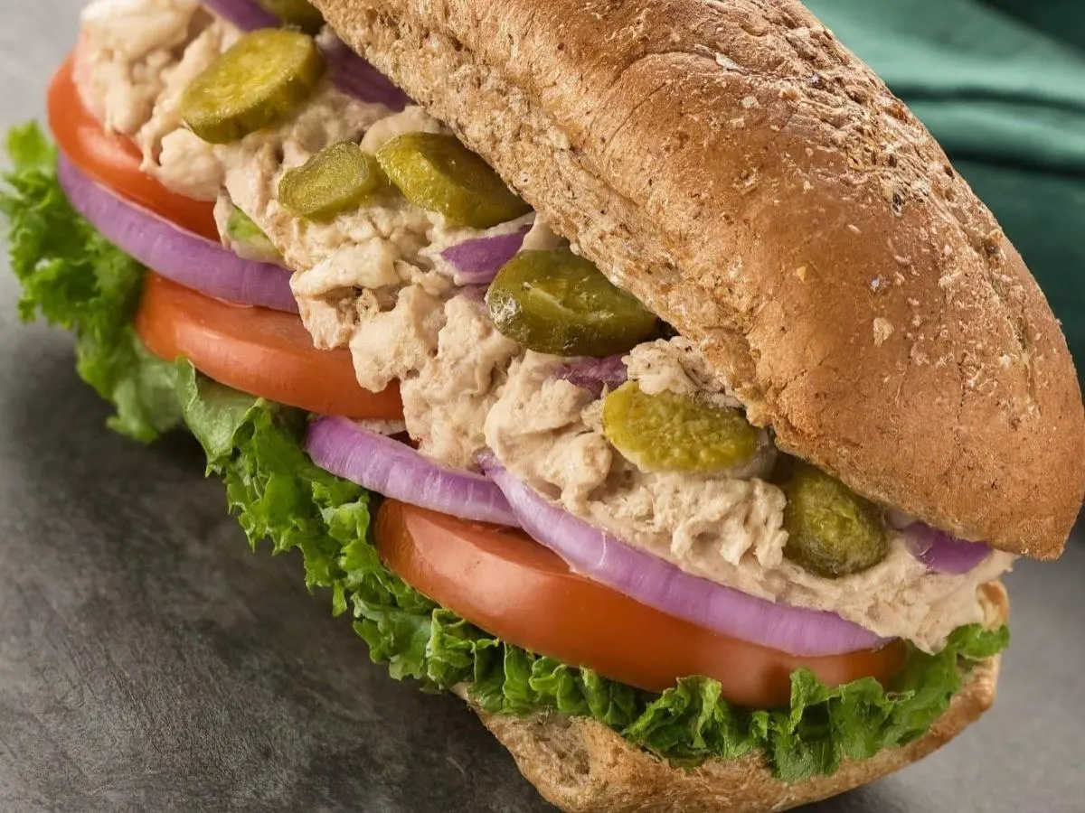 Regular Albacore Tuna Sub on Whole Grain Wheat Bread Regular Albacore Tuna Sub on Whole Grain Wheat Bread