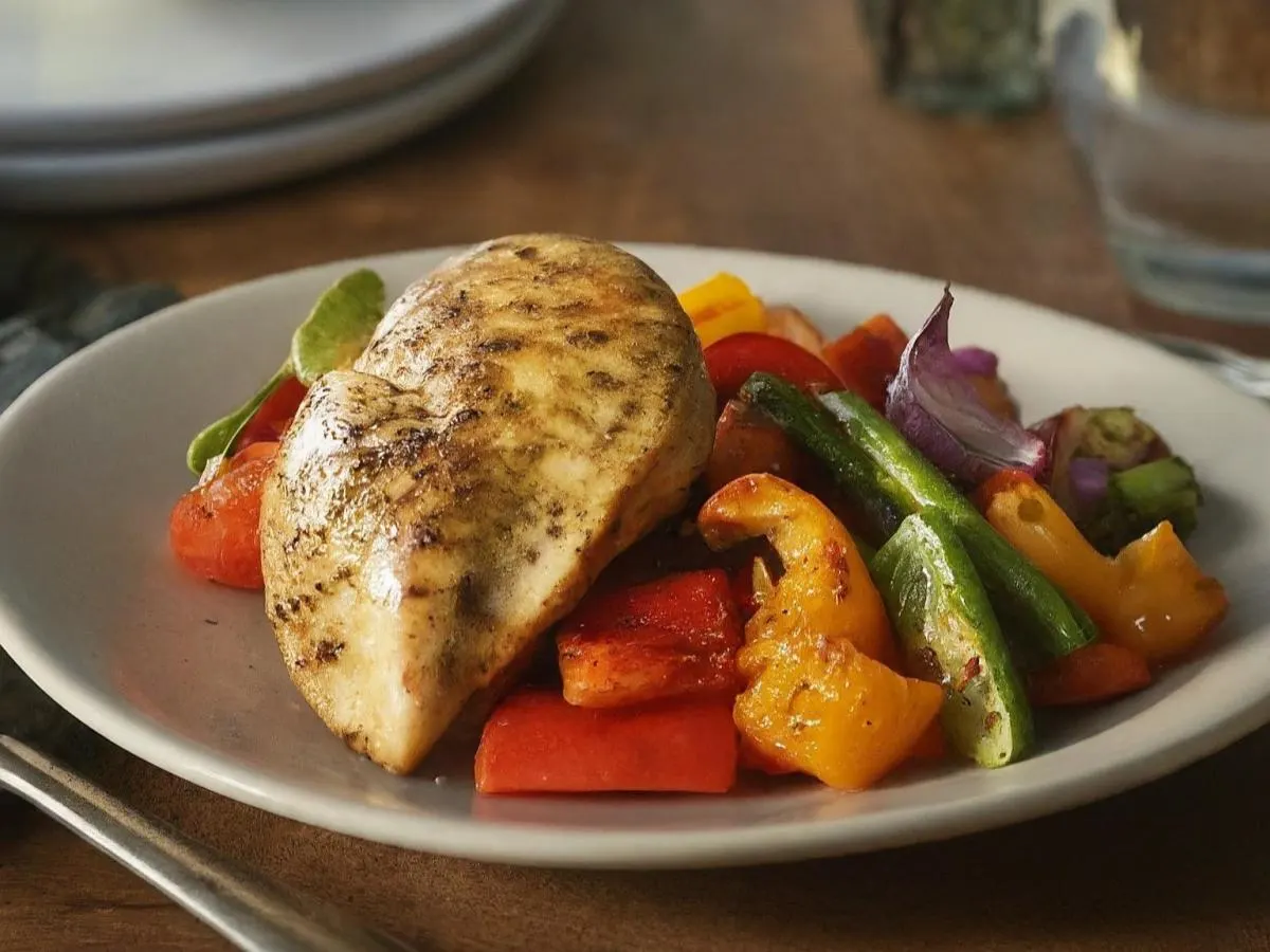 [Special Diet] Olive Oil Marinated Chicken, Double Olive Oil Roasted Veggies