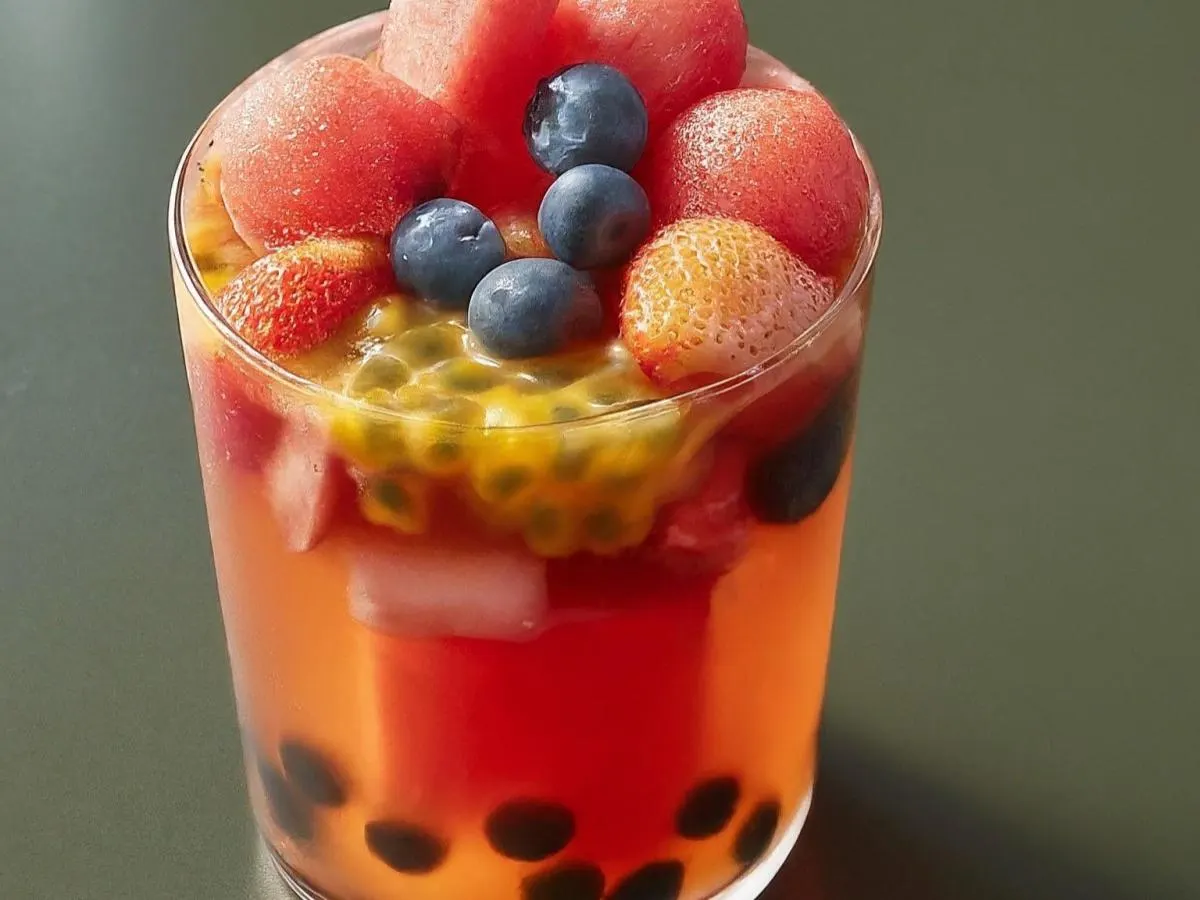 Assam Black Tea Super Fruit Tea with Boba [Unsweetened]