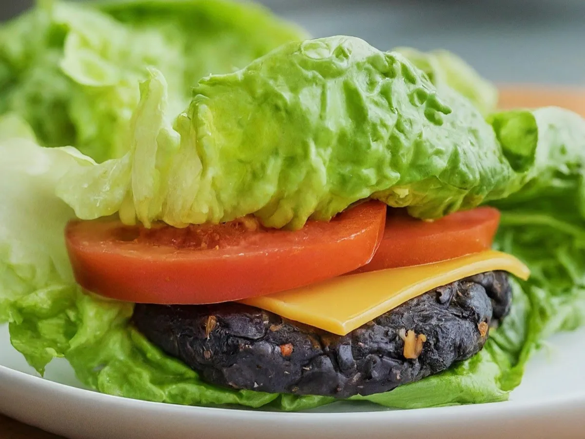 Vegetarian Black Bean Patty Lettucewich Vegetarian Black Bean Patty Lettucewich