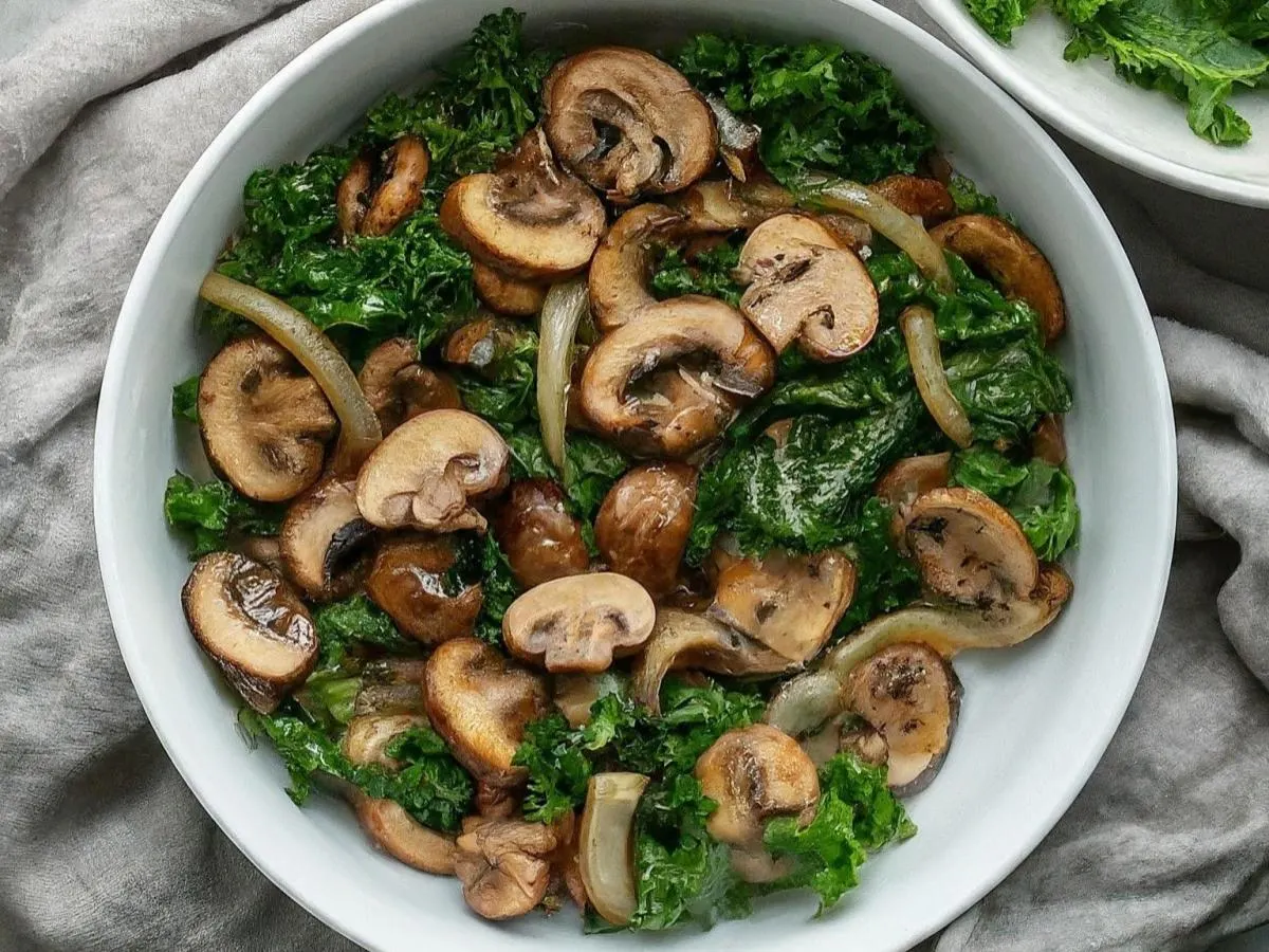 Vegan Mushroom Kale Saute Vegan Mushroom Kale Saute