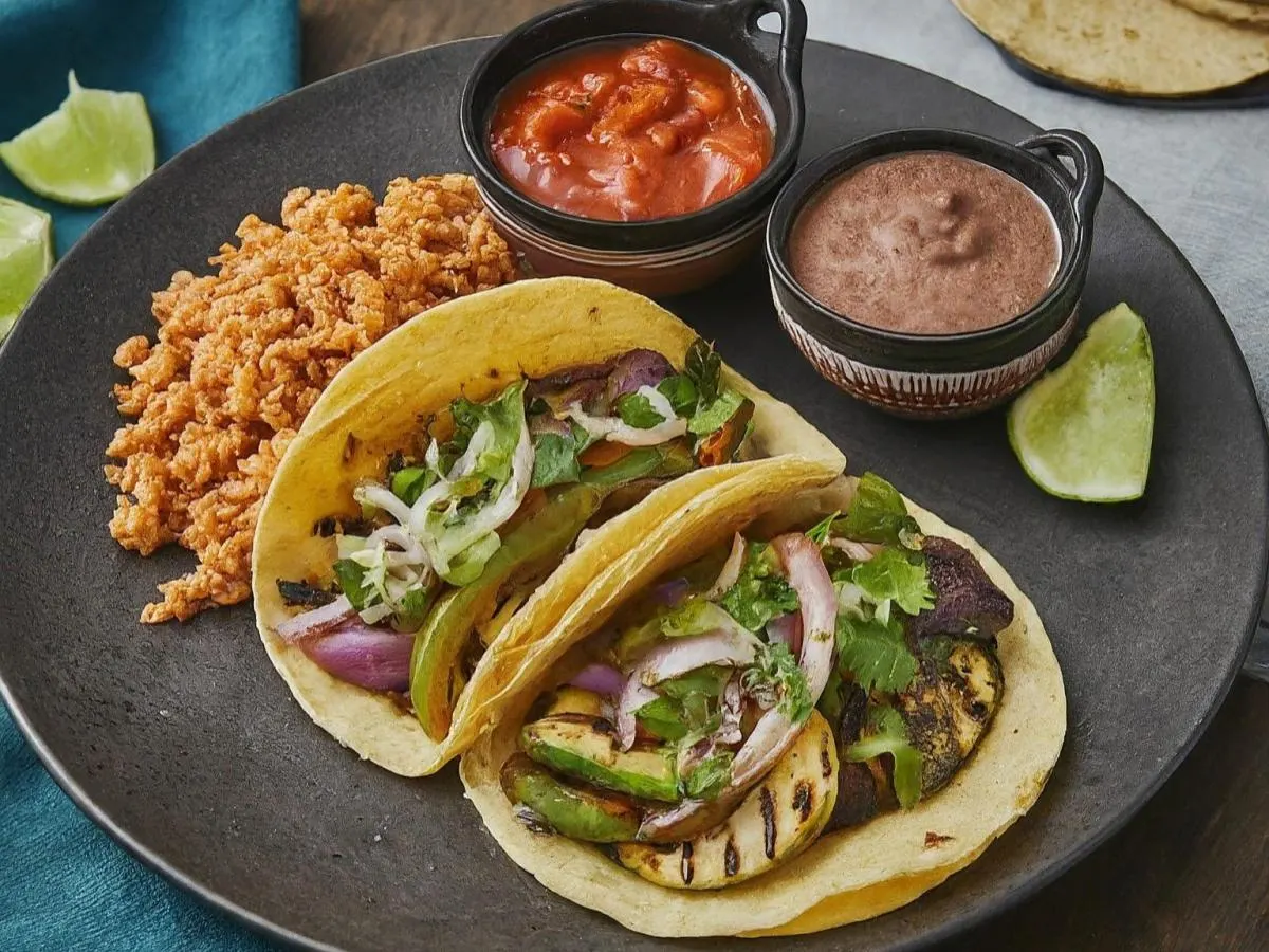Soya "Al Pastor" Taco Plate Soya "Al Pastor" Taco Plate