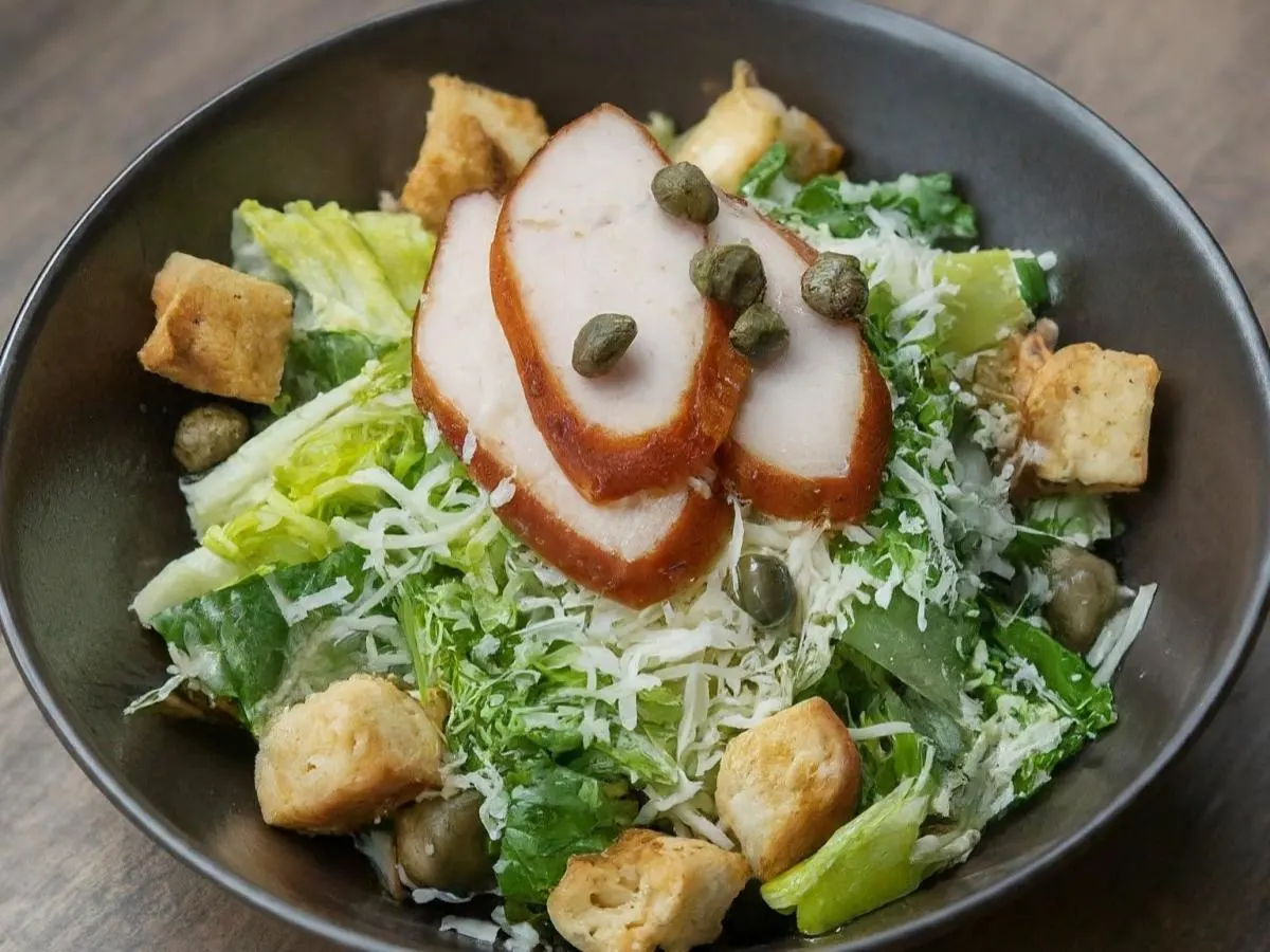 House Caesar Salad with Smoked Chicken House Caesar Salad with Smoked Chicken