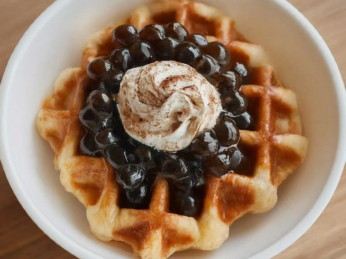 Croffle BOBA brown sugar Croffle BOBA brown sugar