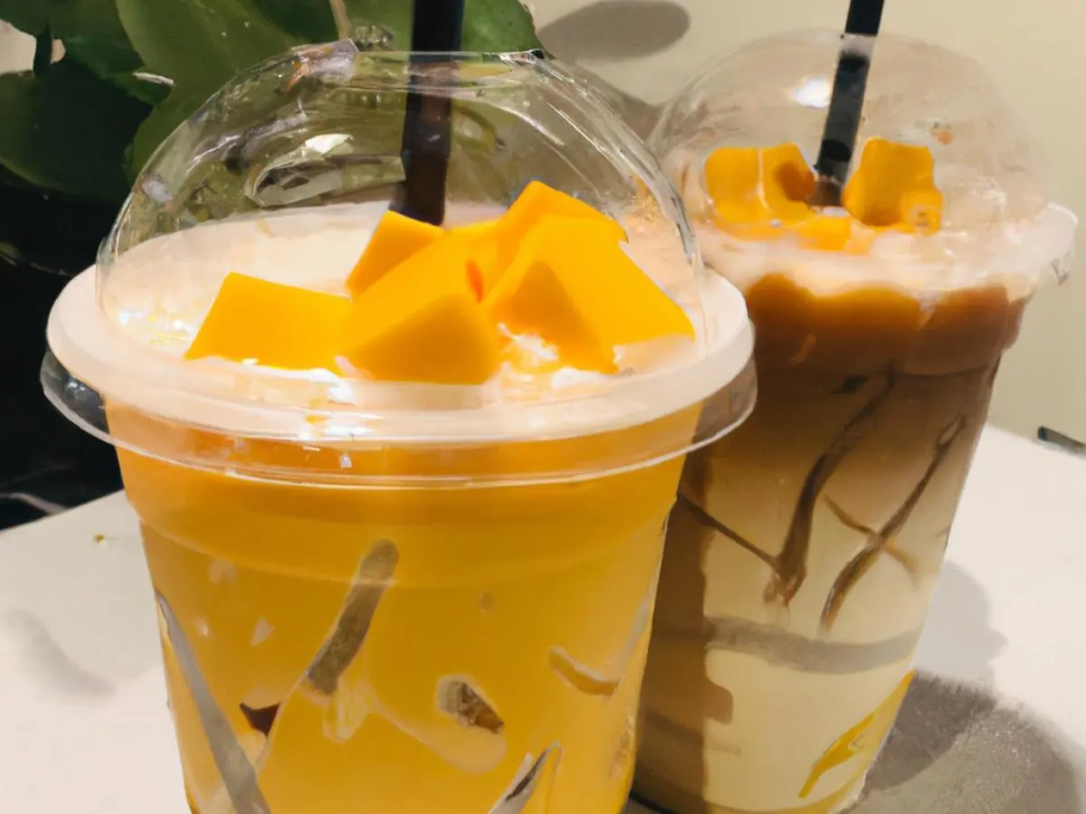 Lychee Thai Tea with Mango Jelly [25% Sweet]