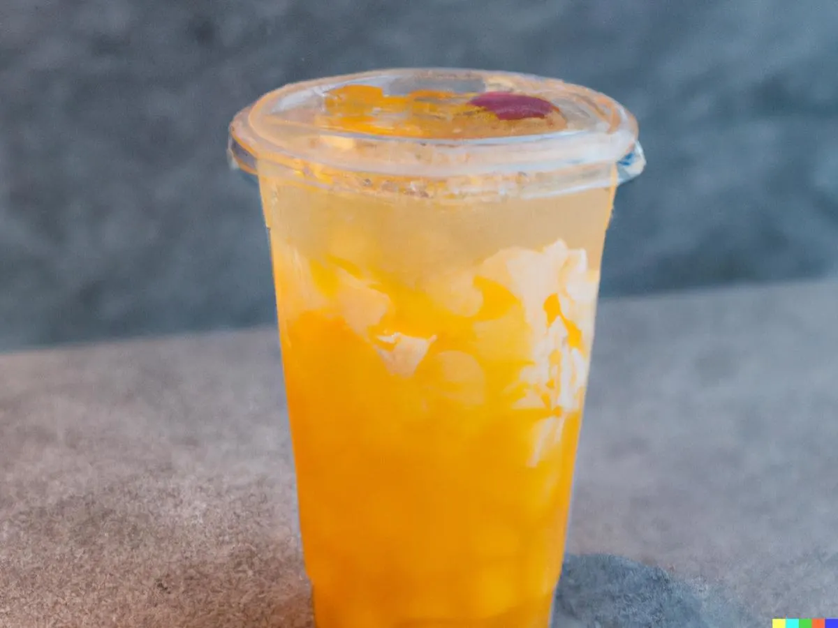 Oolong Lemon Unbeelievable Tea with Mango Jelly [Half Sweet]