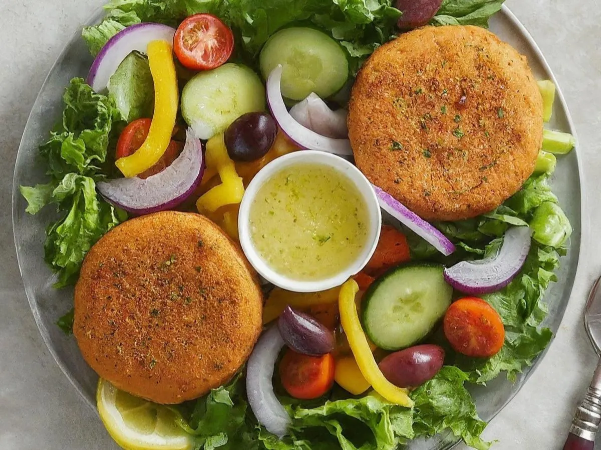 Dairy Free Greek Salad with Falafel