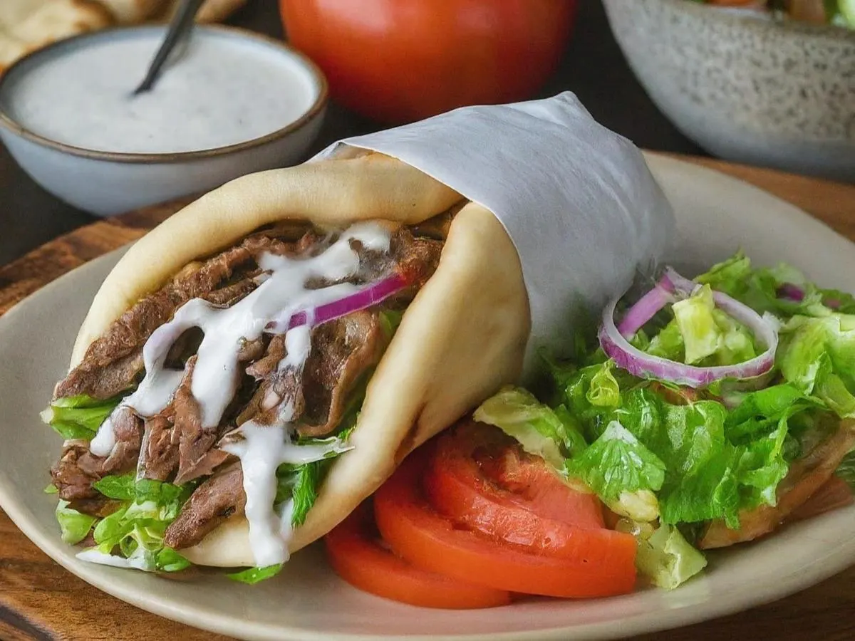 Yaprak Doner Wrap and Salad