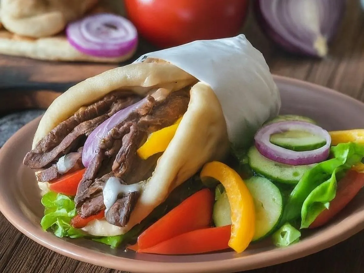 Light Carb Yaprak Doner with Sauteed Veggies and Salad