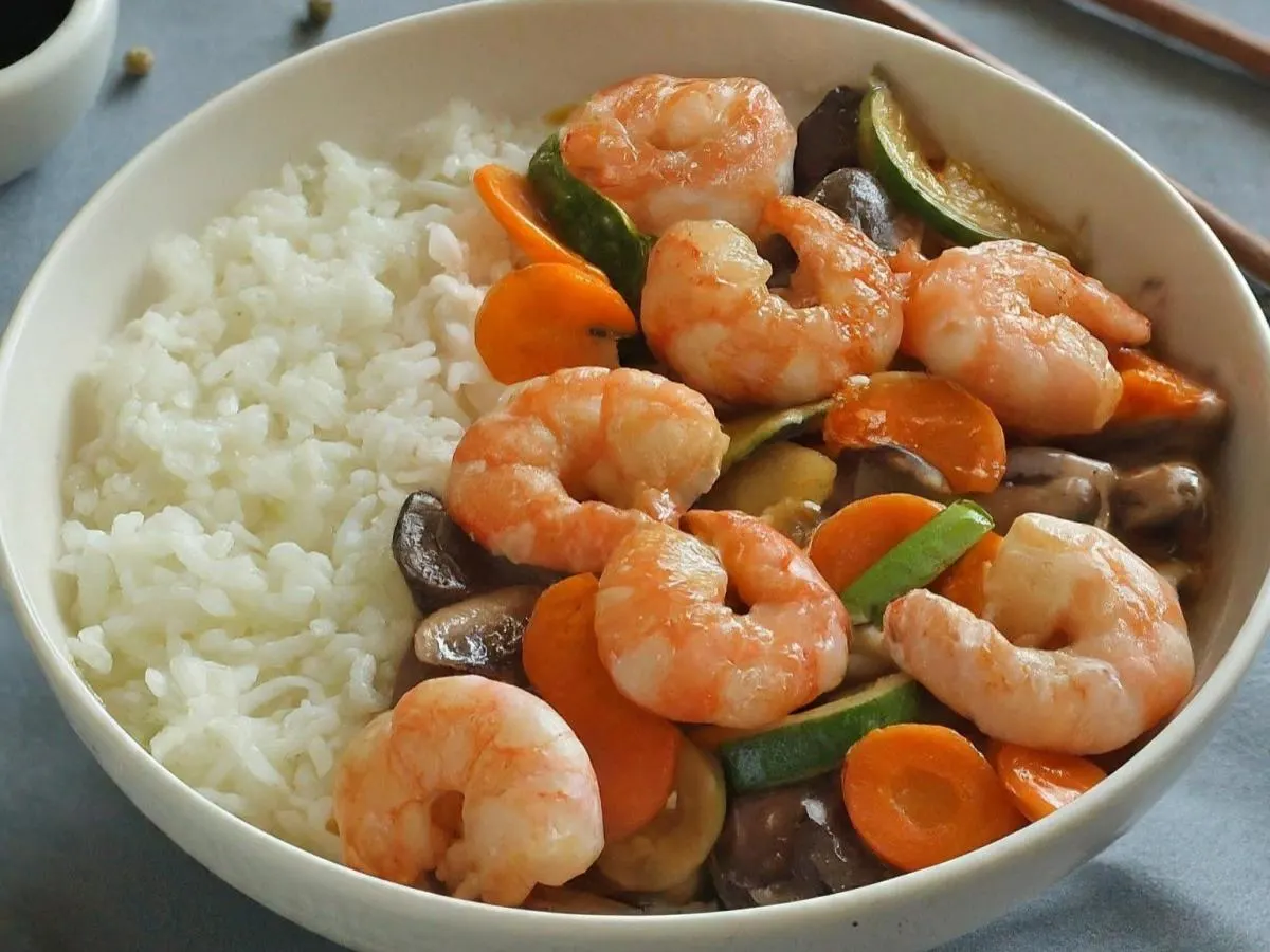 Shrimp with Mixed Vegetables Boxed Meal