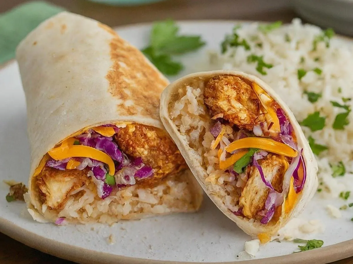 Extra Sweet and Spicy Fried Chicken Burrito with Rice Extra Sweet and Spicy Fried Chicken Burrito with Rice