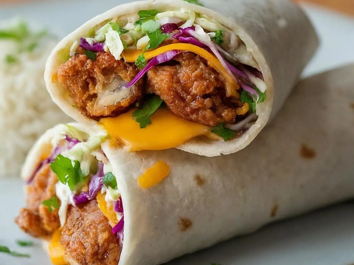 Korean Fried Chicken Burrito Korean Fried Chicken Burrito