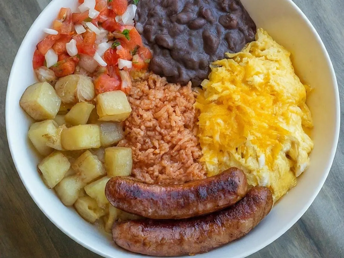 Breakfast Bowl with Pork Sausage Breakfast Bowl with Pork Sausage