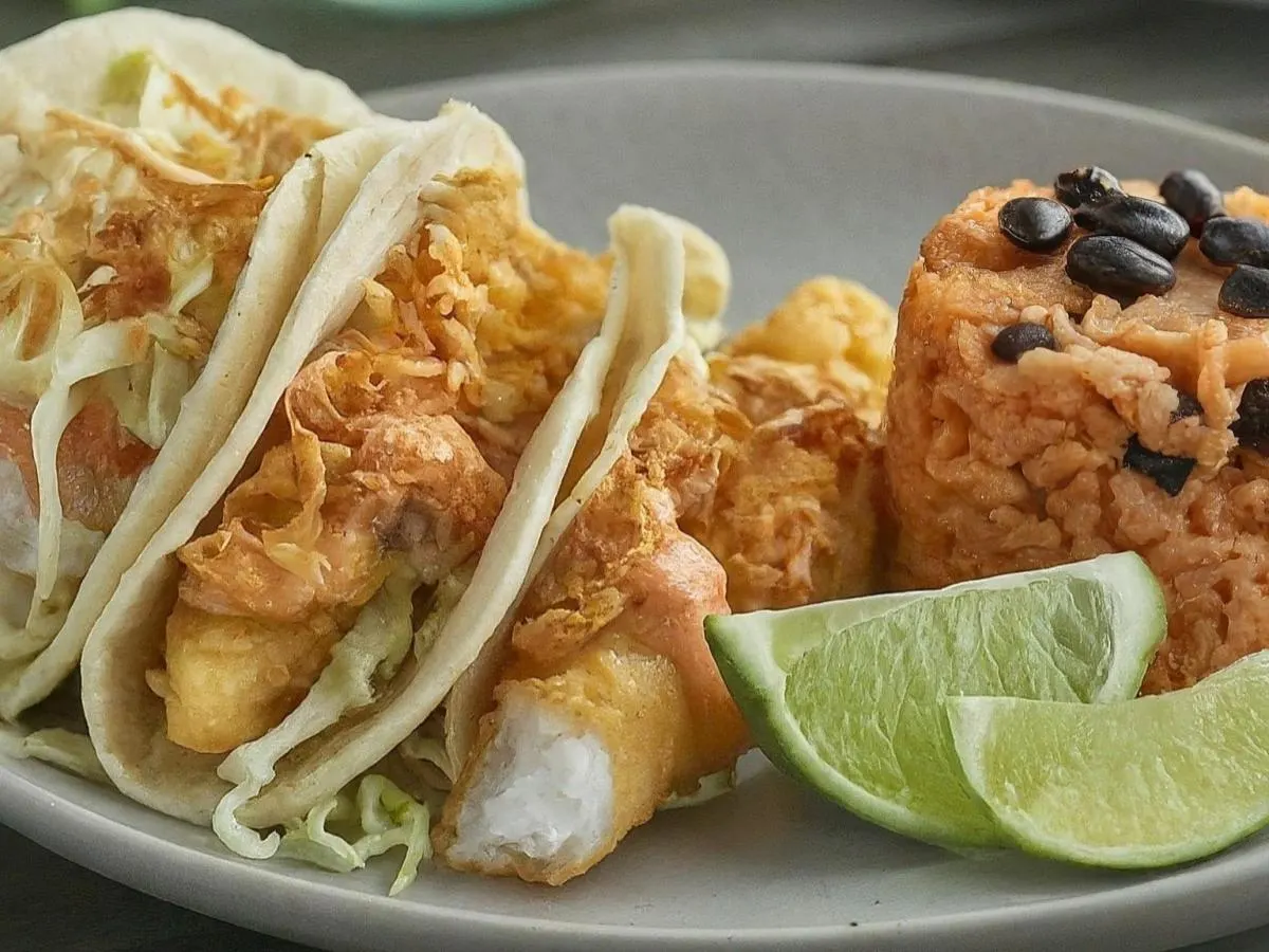Tempura Fish Tacos on Corn Tortillas Boxed