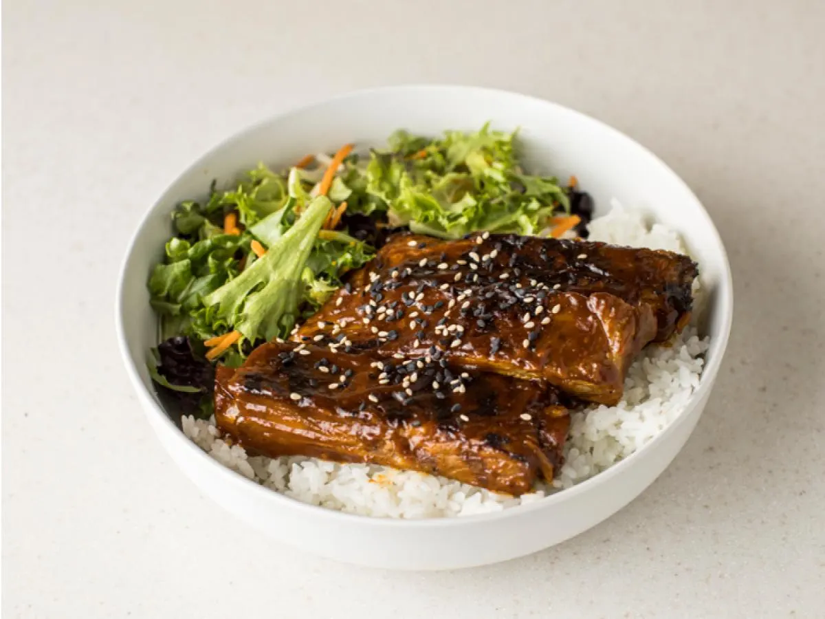 Charred Pork Rib Bowl with Sesame Dressing Charred Pork Rib Bowl with Sesame Dressing