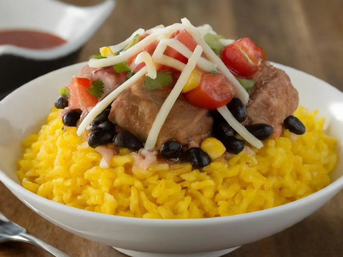 Braised Pork & Diablo Salsa Rice Bowl