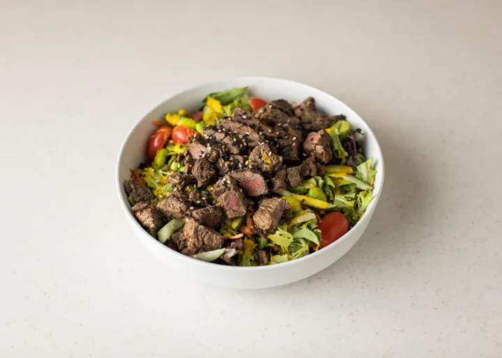Grass Fed Steak Salad with Sesame Dressing