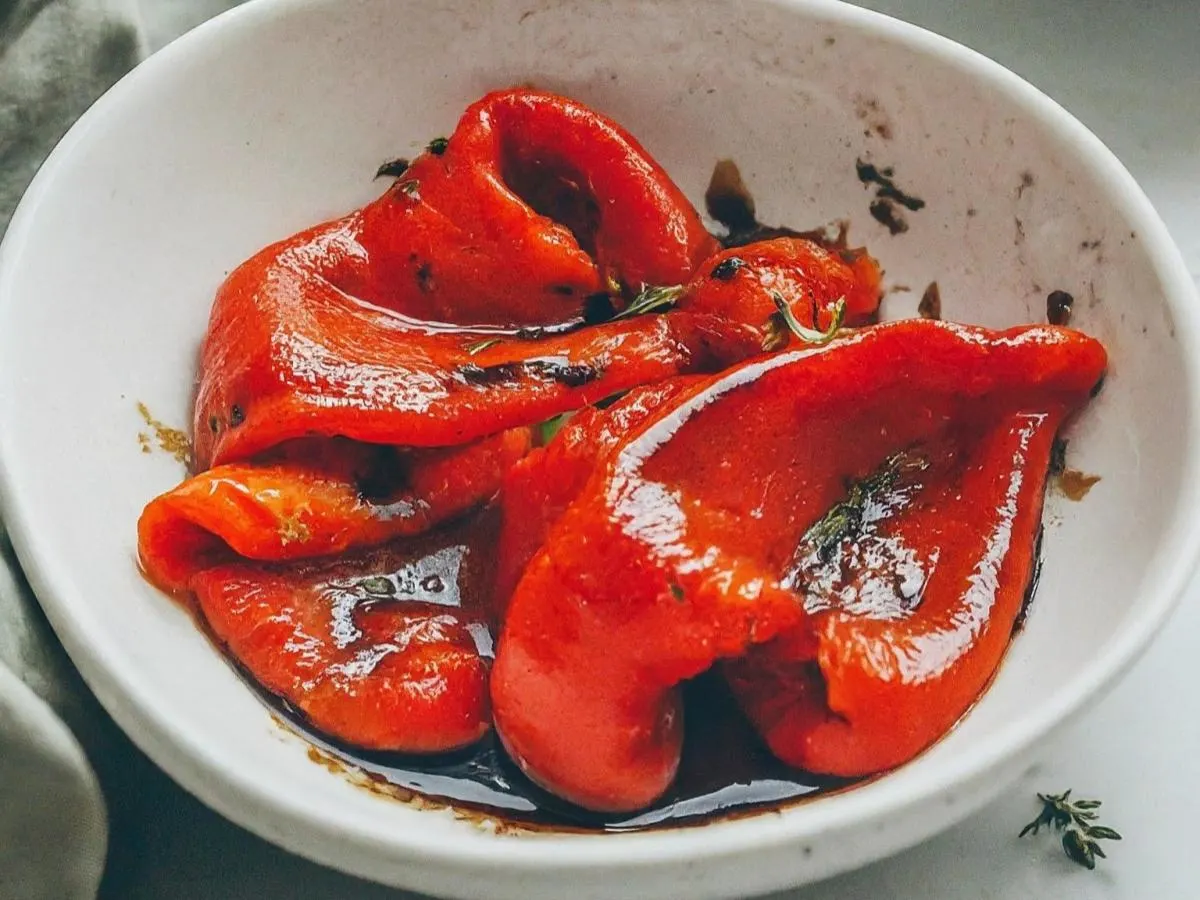 Roasted Bell Peppers With Balsalmic Roasted Bell Peppers With Balsalmic