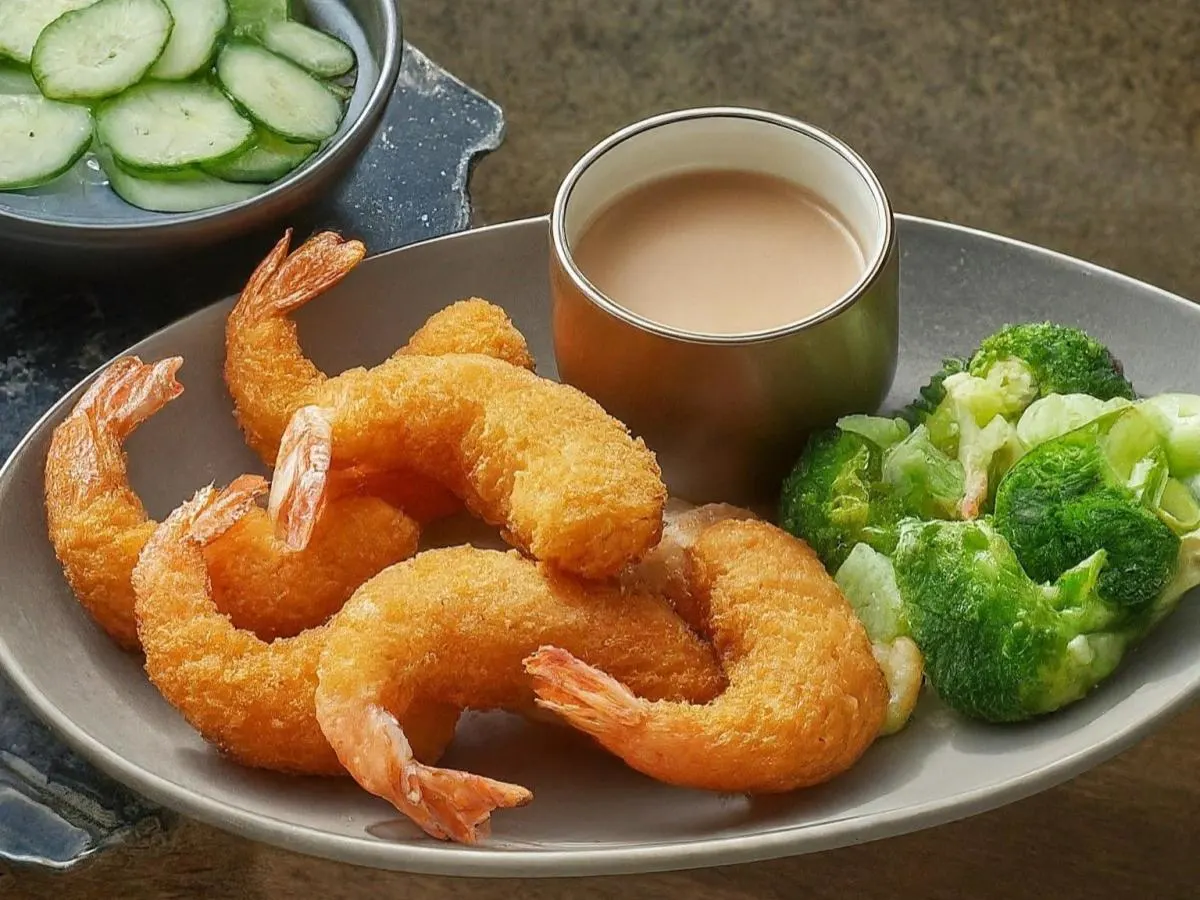 Riceless Khao Mun Goong Todd (Fried Shrimp) with Broth Riceless Khao Mun Goong Todd (Fried Shrimp) with Broth