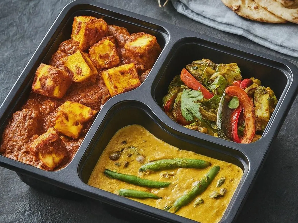 Light Carb Paneer Tikka Masala with Tawa Vegetables and Veggie Korma Light Carb Paneer Tikka Masala with Tawa Vegetables and Veggie Korma