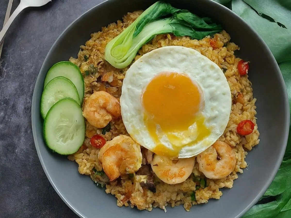 Nasi Goreng Kampung with Prawns (Appetizer) Nasi Goreng Kampung with Prawns (Appetizer)