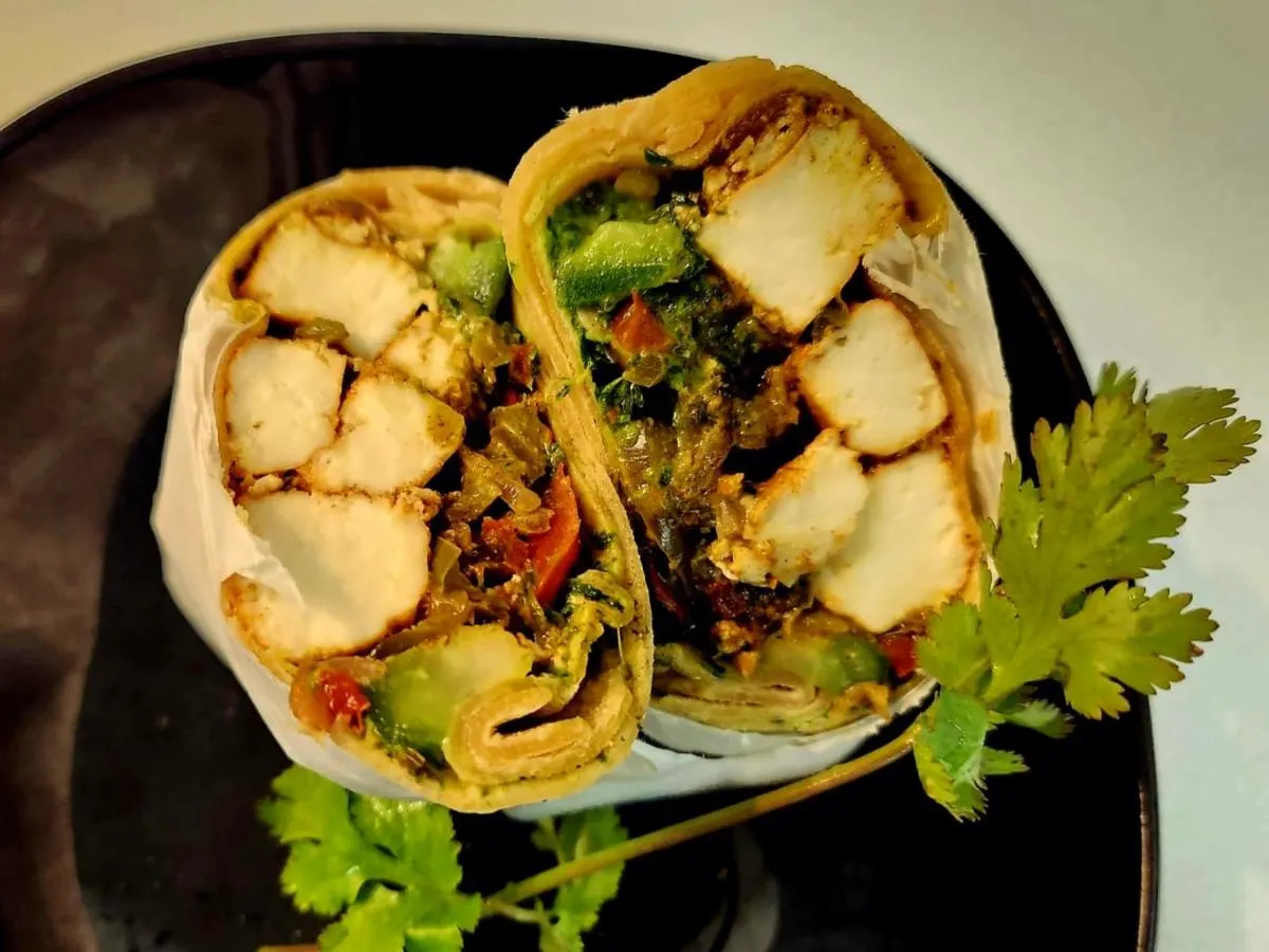 Paneer Wrap + Side Salad